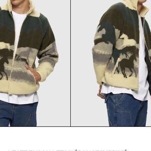 PRINTED TERRY FLEECE JACKET